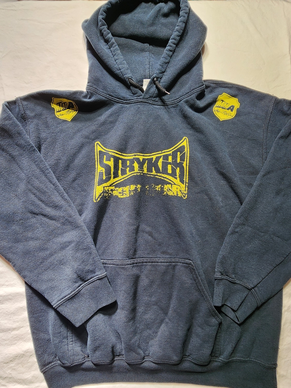 Gildan Navy Hoodie with Yellow Stryker Logo